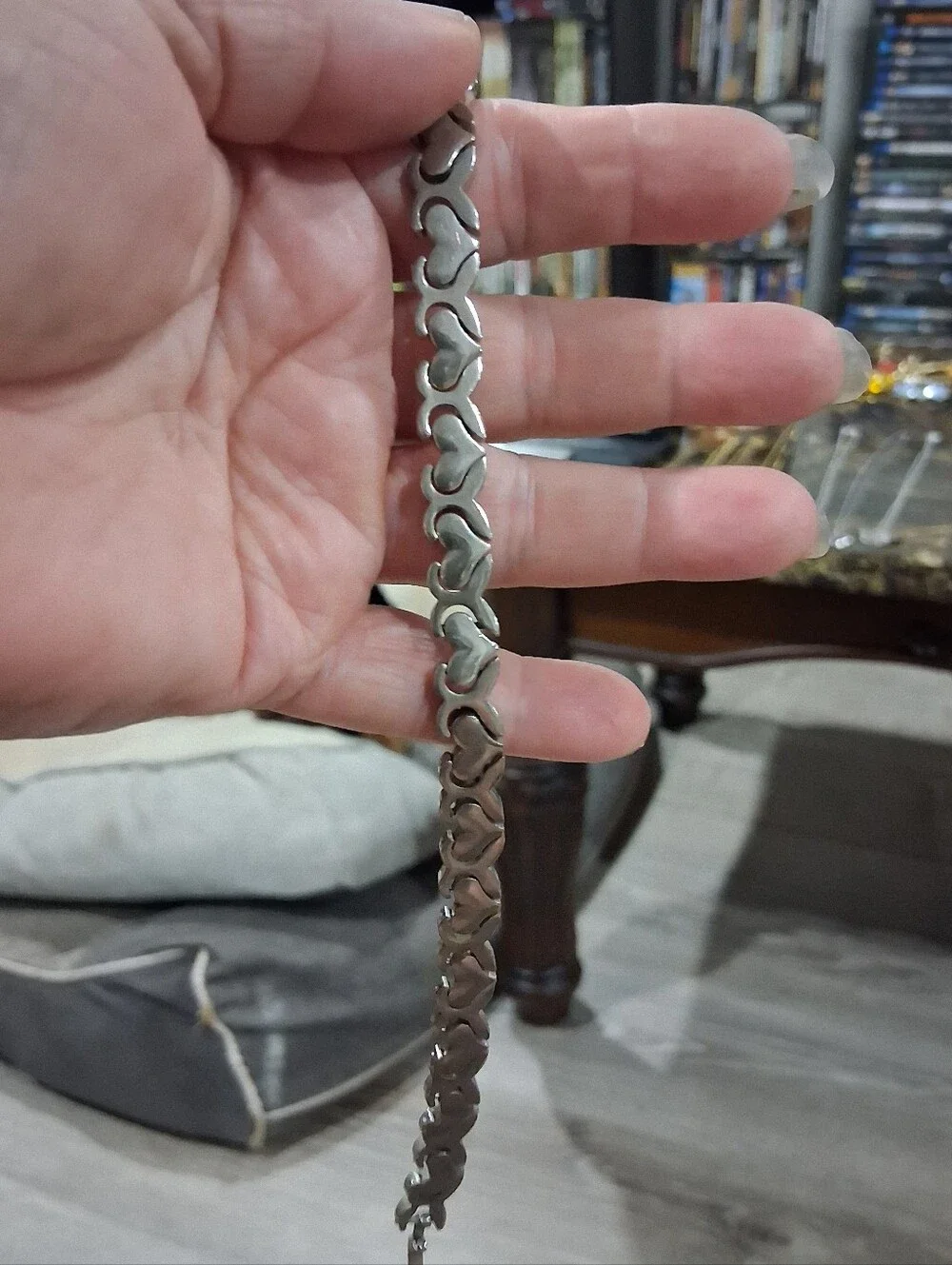 .925 Sterling Silver Sweetheart Bracelet 8